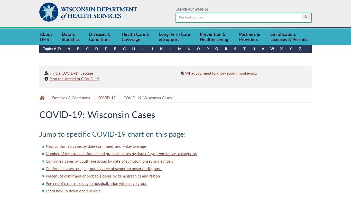 COVID-19: Wisconsin Cases - Wisconsin Department of Health Services